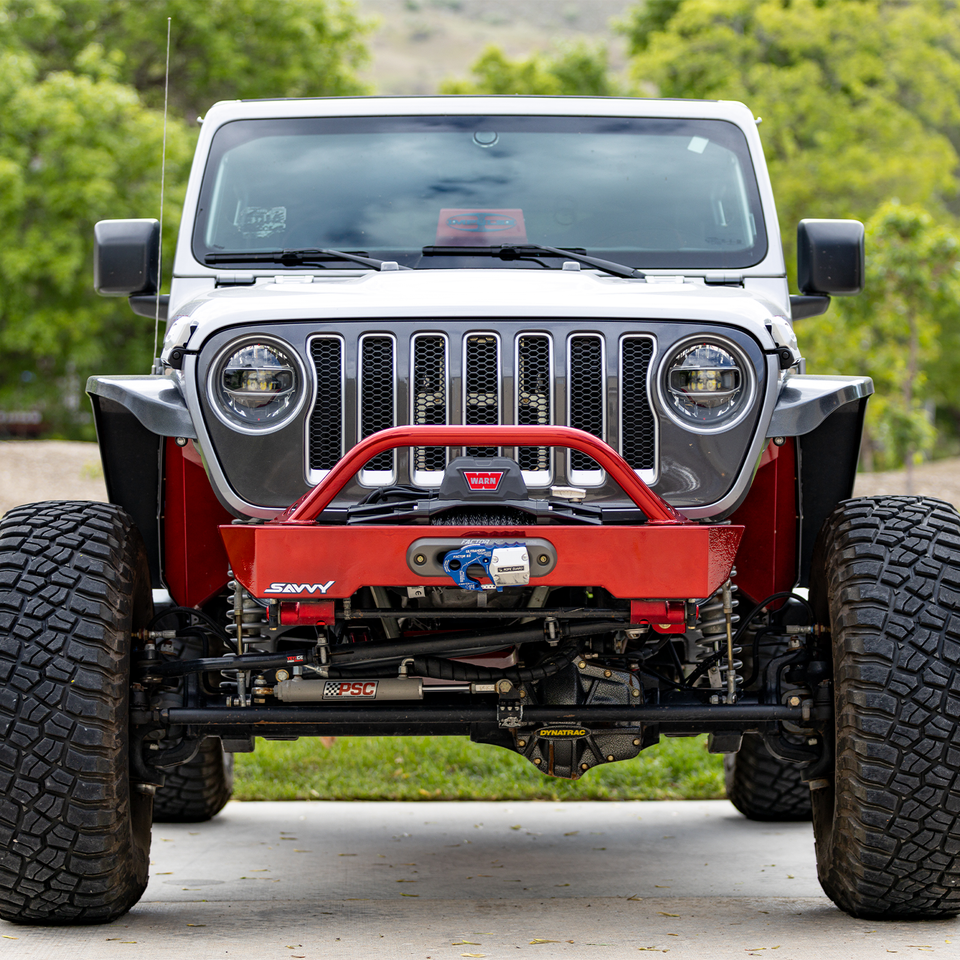 JEEP JL/JLU/JT SAVVY KRAWLER LITE ALUMINUM FRONT BUMPER WITH HOOP