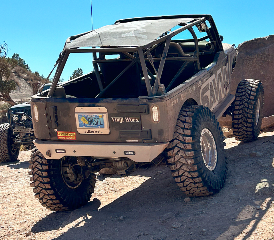 JEEP JK/JKU SAVVY KRAWLER LITE ALUMINUM HIGH CLEARANCE REAR BUMPER