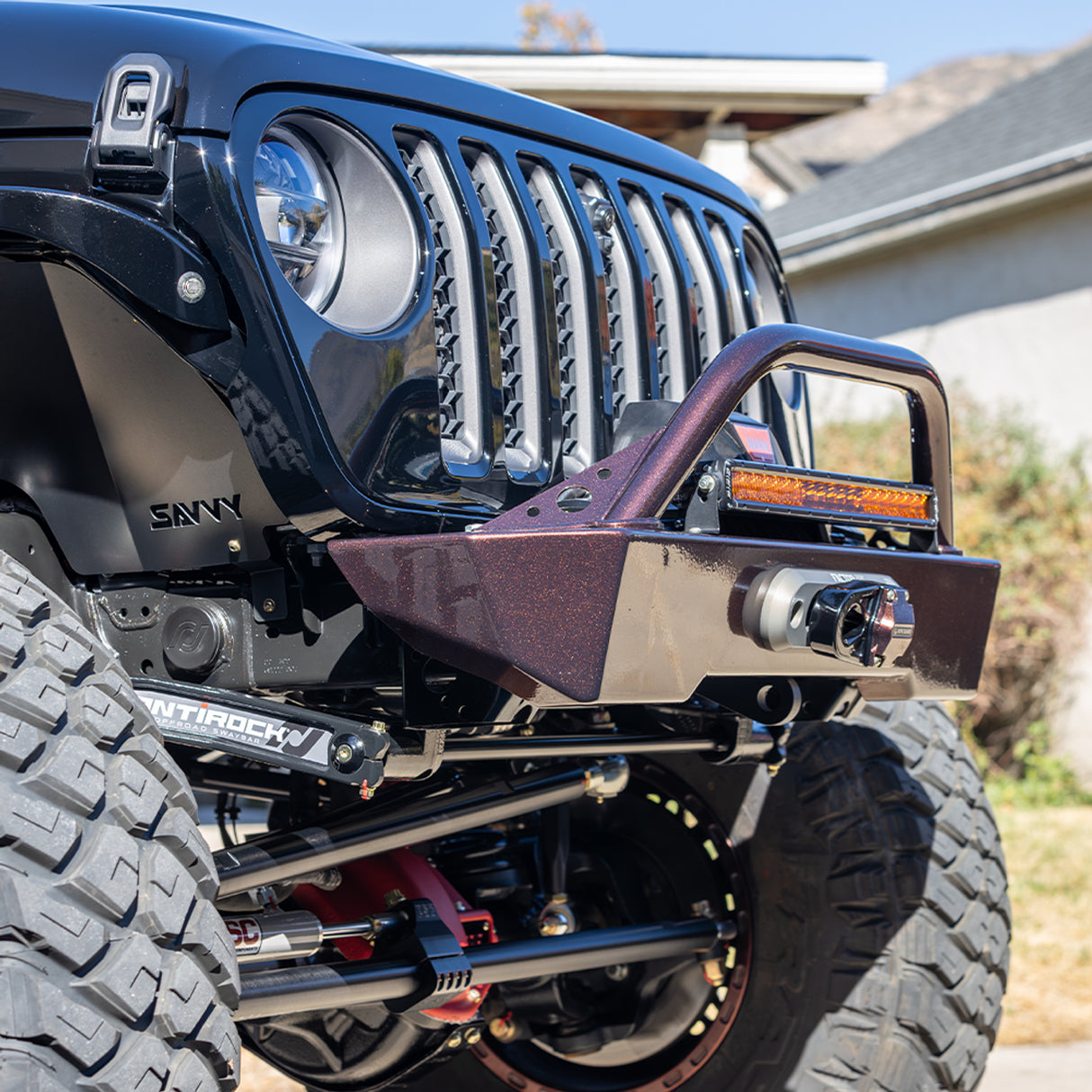 JEEP JL/JLU/JT SAVVY KRAWLER LITE ALUMINUM FRONT BUMPER WITH HOOP