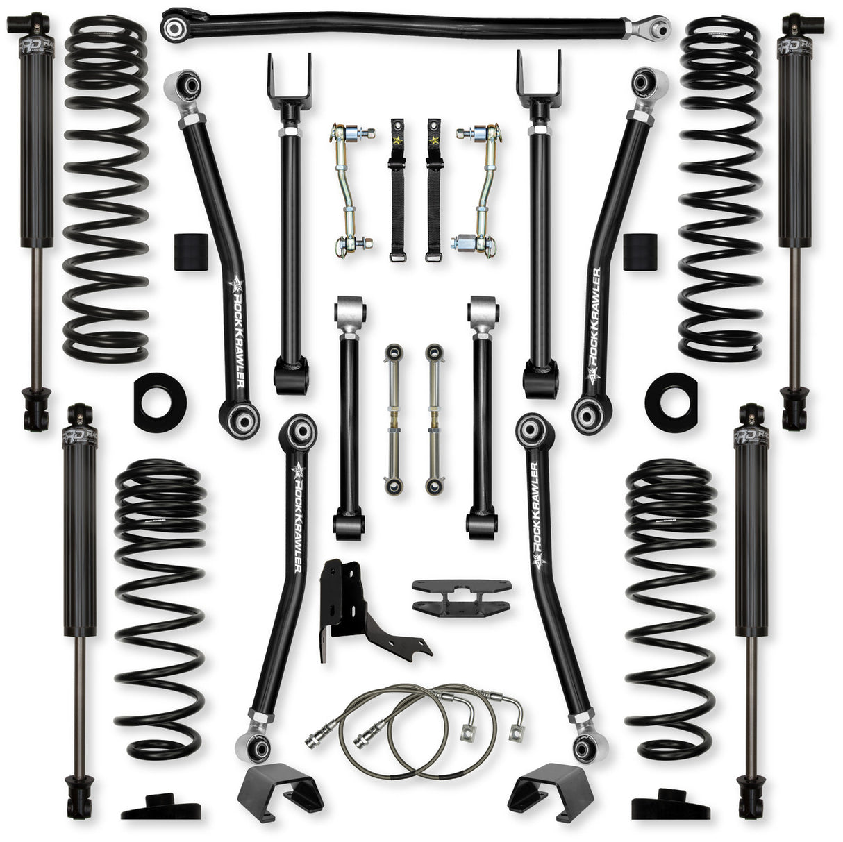 Rock Krawler 4.5" Adventure - X Mid-Arm Suspension System for Jeep Gladiator JT (Gas Models)