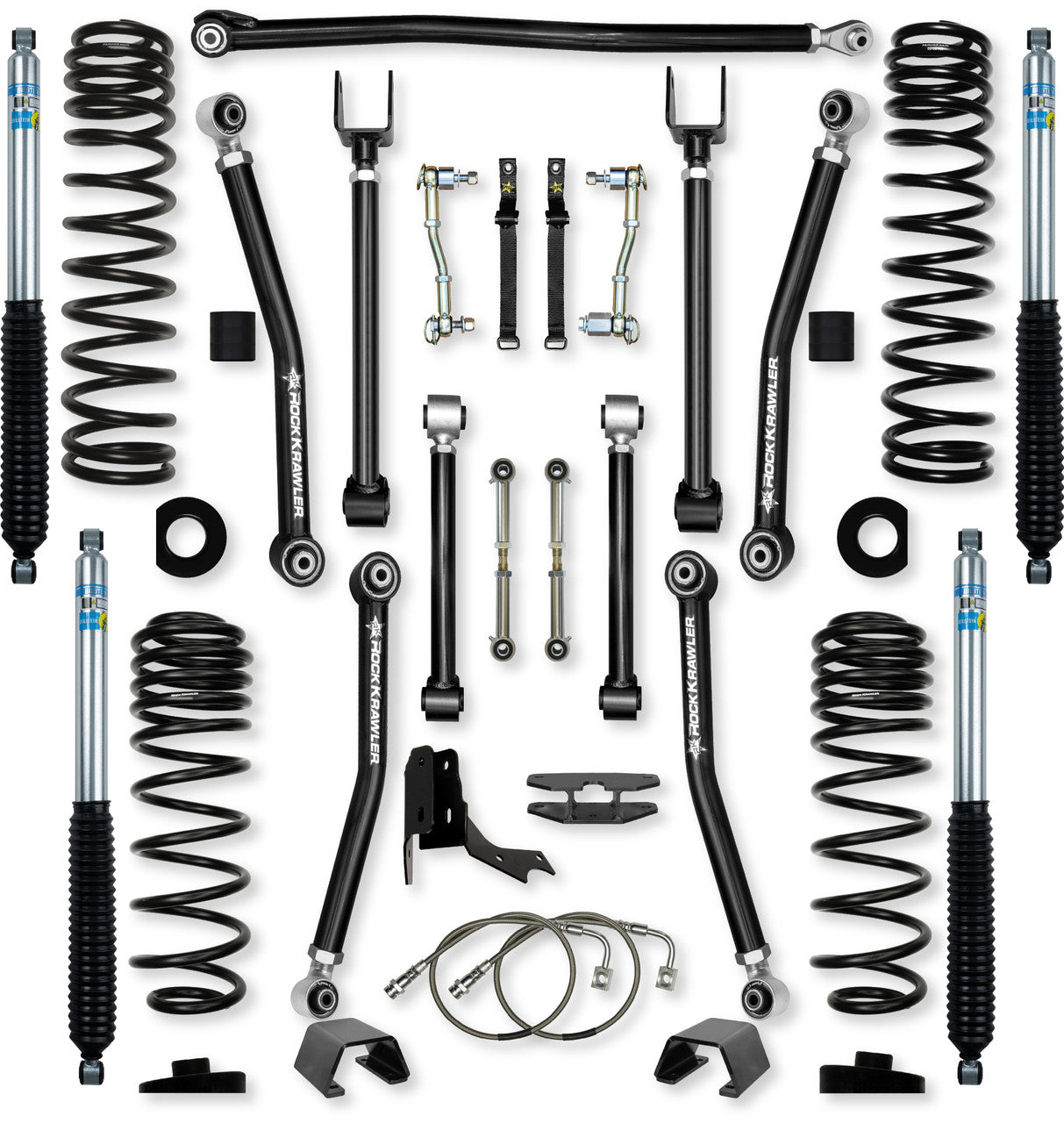 Rock Krawler 4.5" Adventure - X Mid-Arm Suspension System for Jeep Gladiator JT (Gas Models)