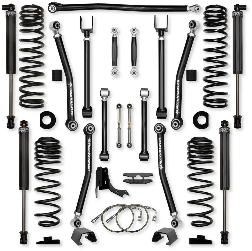 Rock Krawler 4.5" Adventure - X "No Limits" Mid-Arm Suspension System for Jeep Gladiator JT (Gas Models)