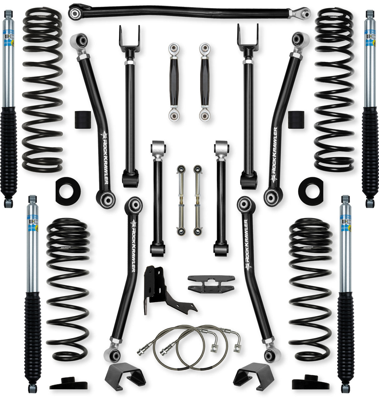 Rock Krawler 4.5" Adventure - X "No Limits" Mid-Arm Suspension System for Jeep Gladiator JT (Gas Models)