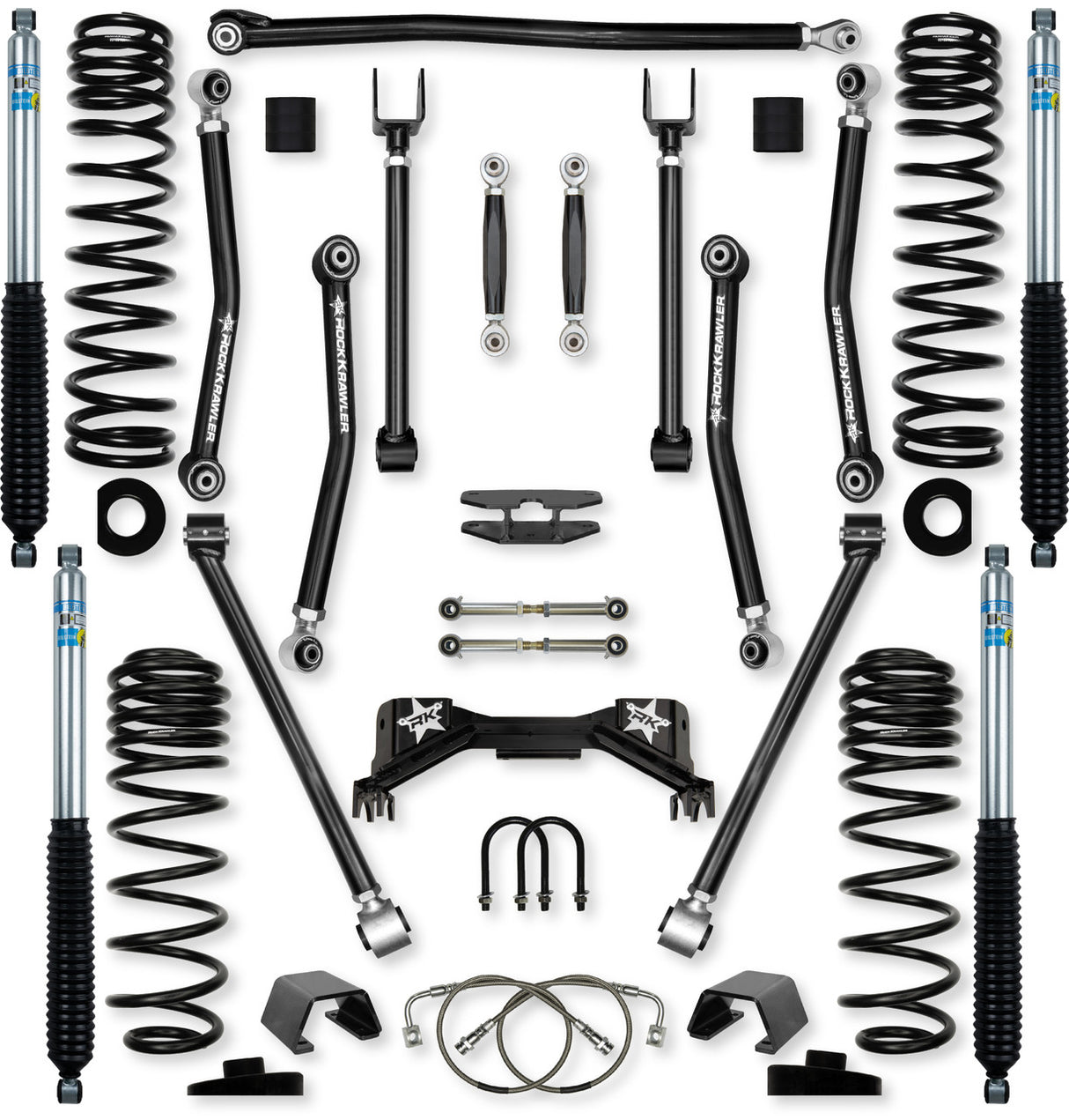 Rock Krawler 4.5" Adventure - X PRO "No-Limits" Mid-Arm Suspension System for Jeep Gladiator JT (Gas Models)