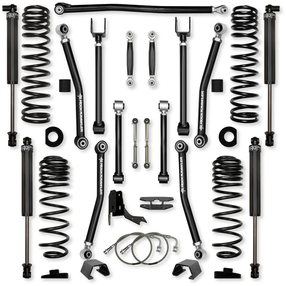 Rock Krawler 4.5" Adventure - X "No Limits" Mid-Arm System for Jeep Gladiator JT (Diesel Models)