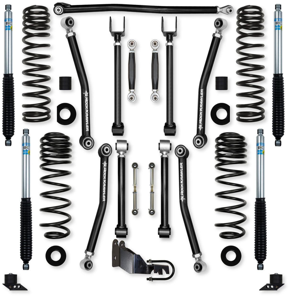 Rock Krawler 3.5" Adventure - X "No Limits" Mid-Arm Suspension System for Jeep Wrangler JL (Gas Models)