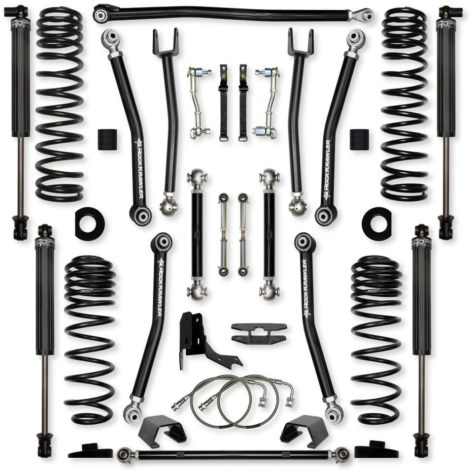Rock Krawler 4.5" X-Factor Mid-Arm Suspension System for Jeep Gladiator JT (Gas Models)