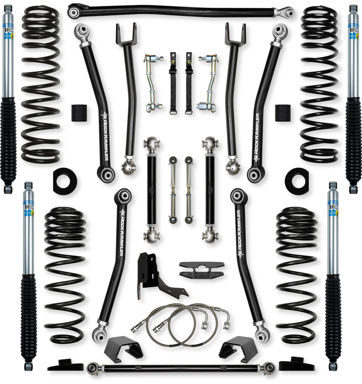 Rock Krawler 4.5" X-Factor Mid-Arm Suspension System for Jeep Gladiator JT (Gas Models)