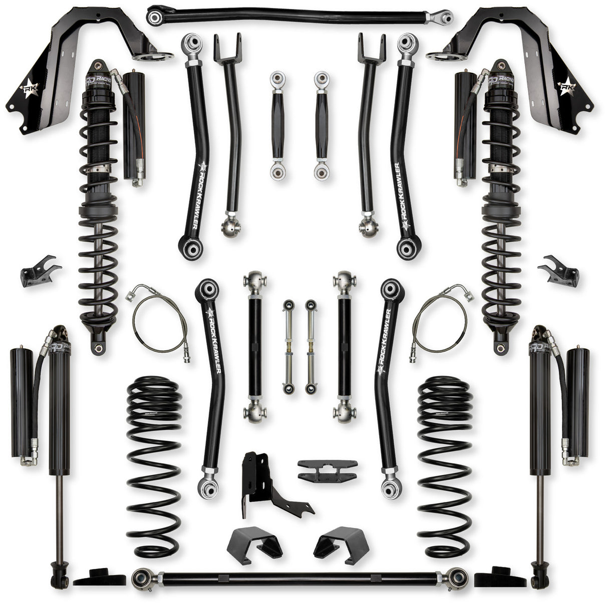Rock Krawler 4.5" X-Factor "No Limits" Mid-Arm Suspension System for Jeep Gladiator JT (Gas Models)
