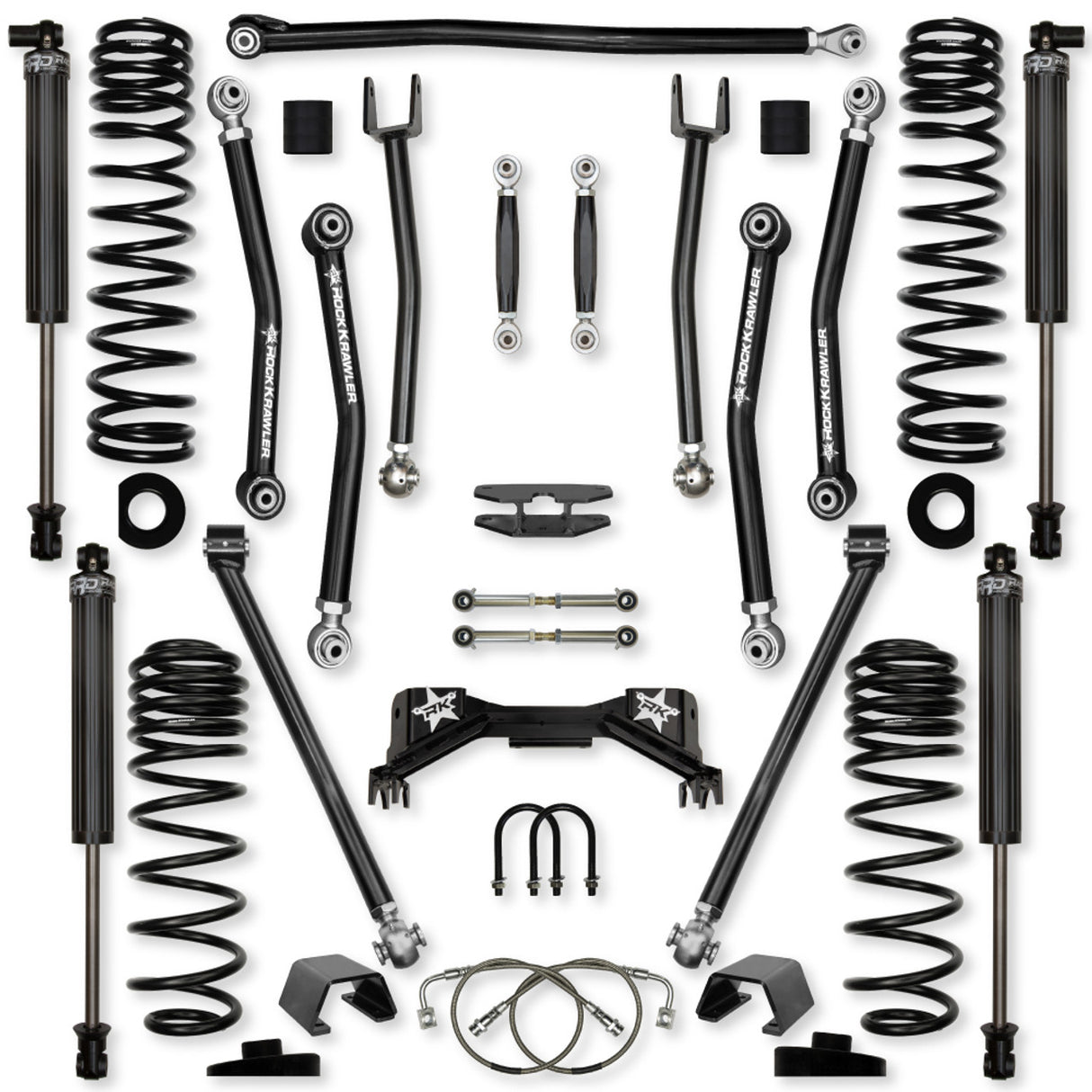 Rock Krawler 4.5" PRO - X "No-Limits" Mid-Arm Suspension System for Jeep Gladiator JT (Gas Models)