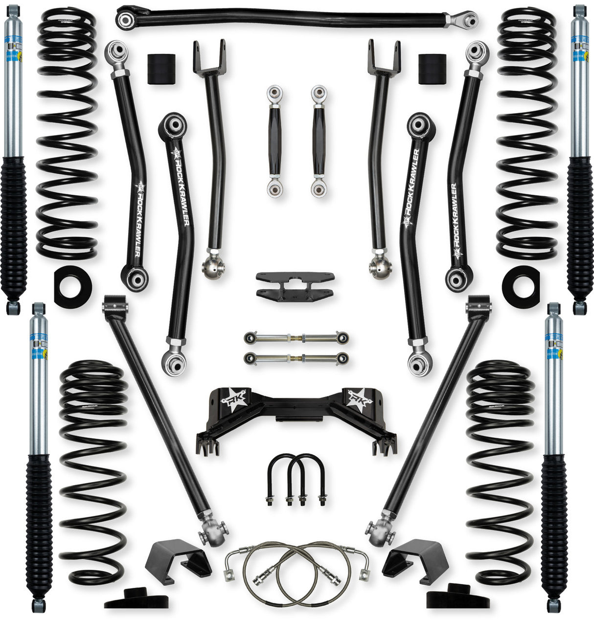 Rock Krawler 4.5" PRO - X "No-Limits" Mid-Arm Suspension System for Jeep Gladiator JT (Gas Models)