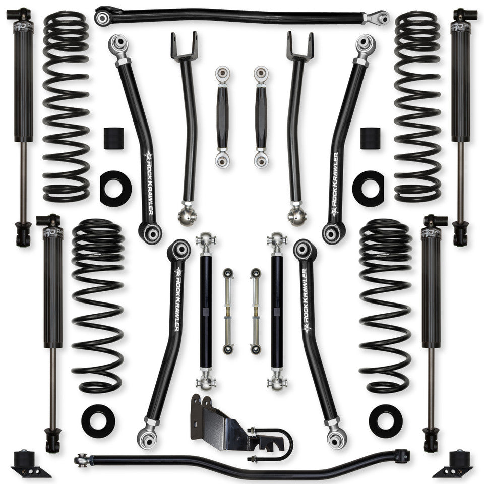 Rock Krawler 2.5" X-Factor "No Limits" Mid-Arm Suspension System for Jeep Wrangler JLU (Diesel Models)