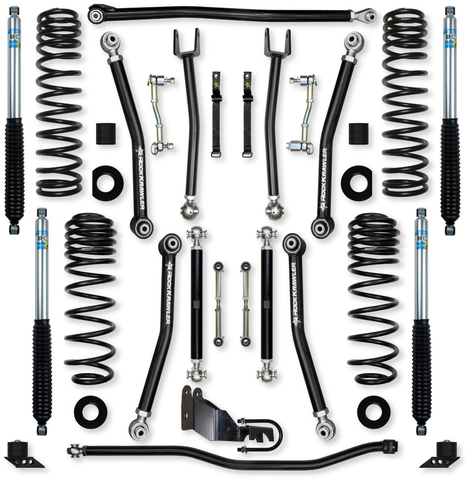 Rock Krawler 3.5" X - FACTOR "No Limits" Mid-Arm Suspension System for Jeep Wrangler JL (Gas Models)