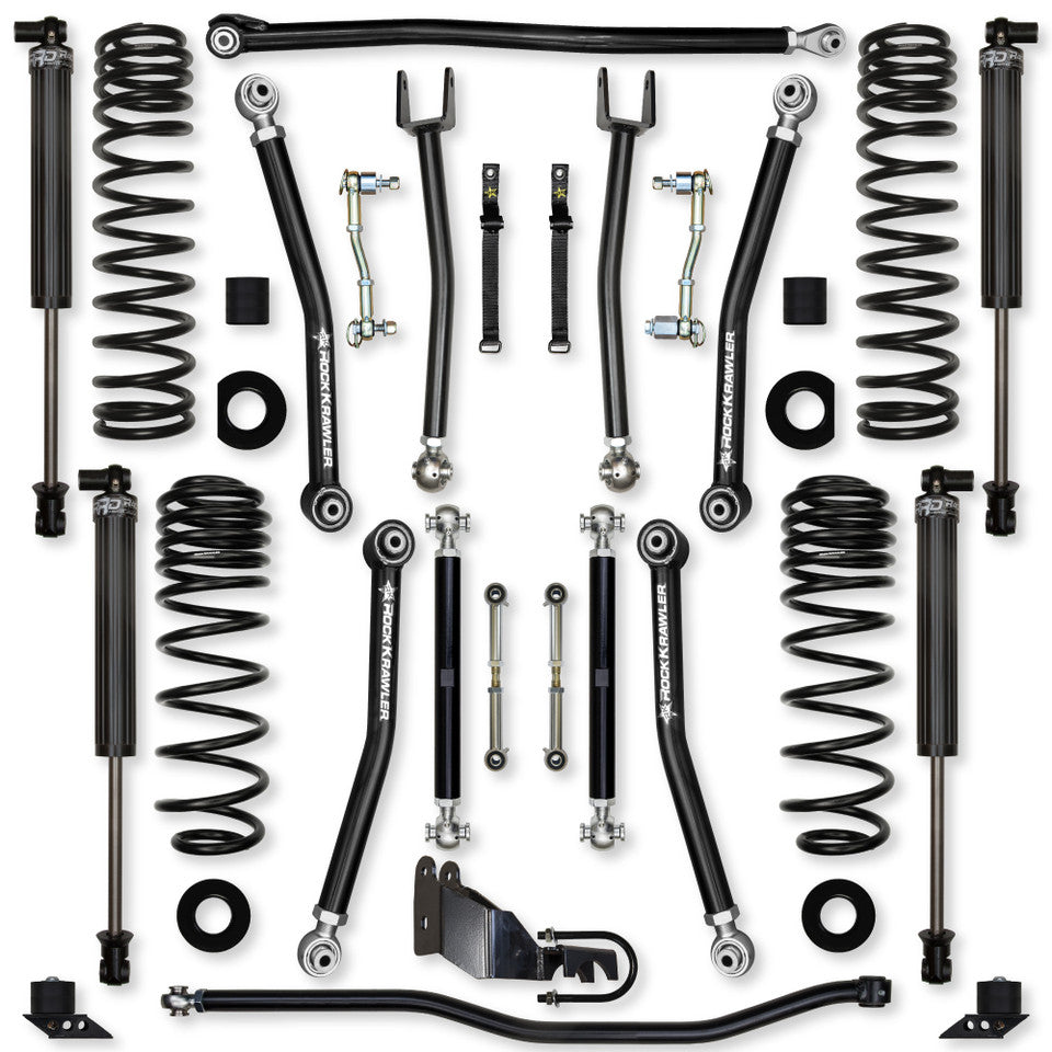 Rock Krawler 3.5" X - FACTOR "No Limits" Mid-Arm Suspension System for Jeep Wrangler JL (Gas Models)