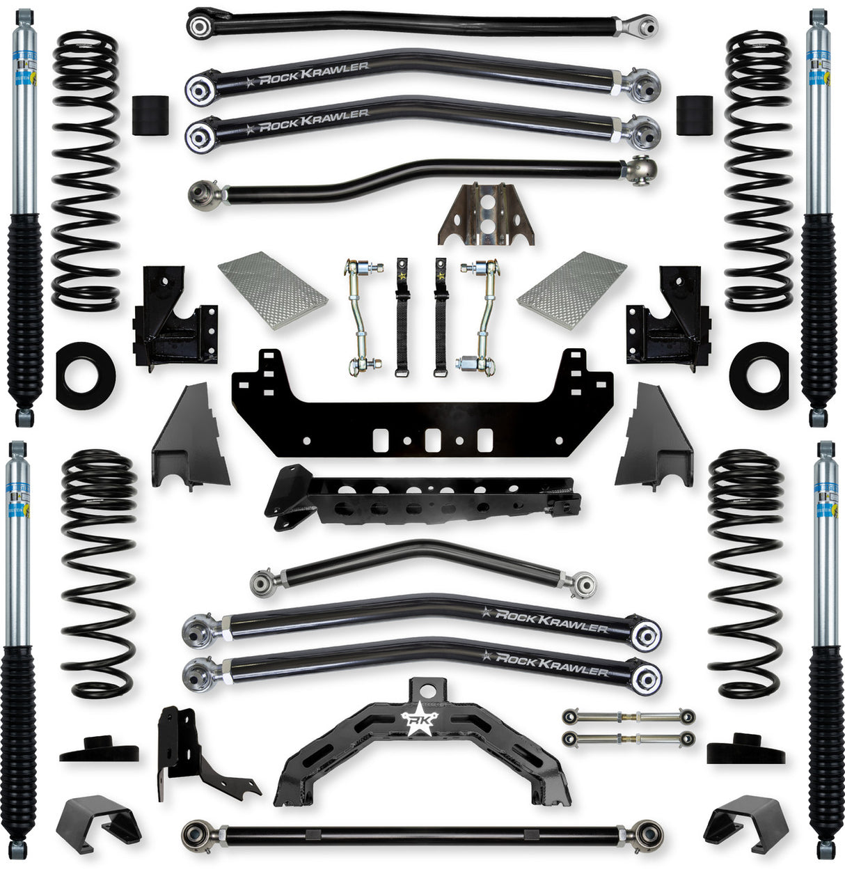 Rock Krawler 3.0" X-Factor X2 Long-Arm Suspension System for Jeep Gladiator JT (Diesel Models)