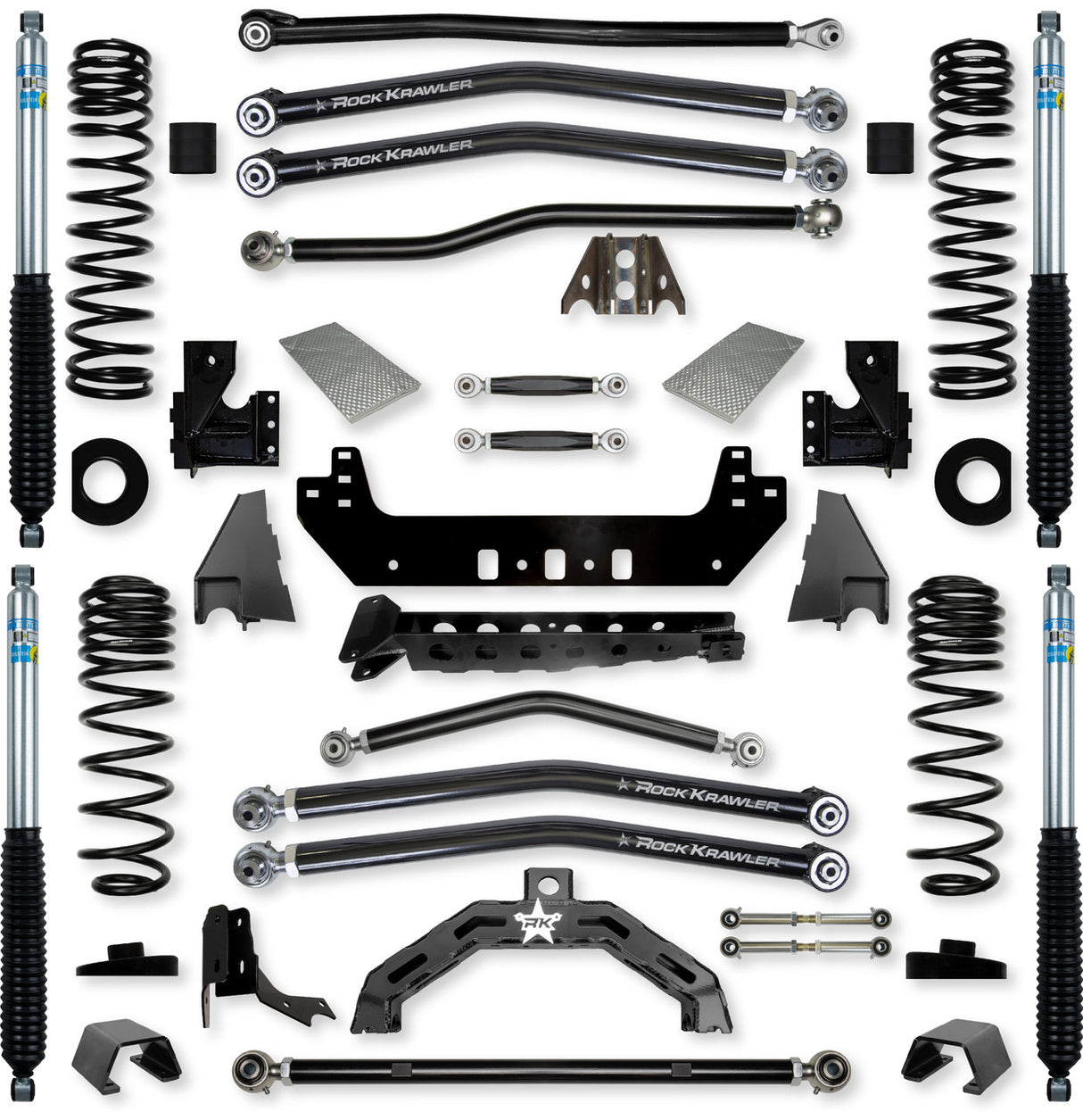 Rock Krawler 3.0" X-Factor X2 "No-Limits" Long-Arm Suspension System for Jeep Gladiator JT (Diesel Models)
