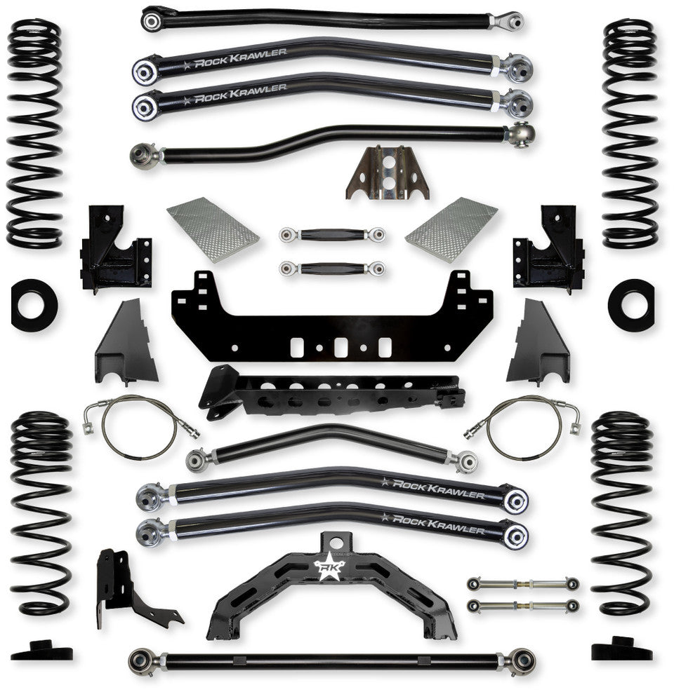 Rock Krawler 4.5" X-Factor X2 "No Limits" Long-Arm Suspension System for Jeep Gladiator JT (Gas Models)