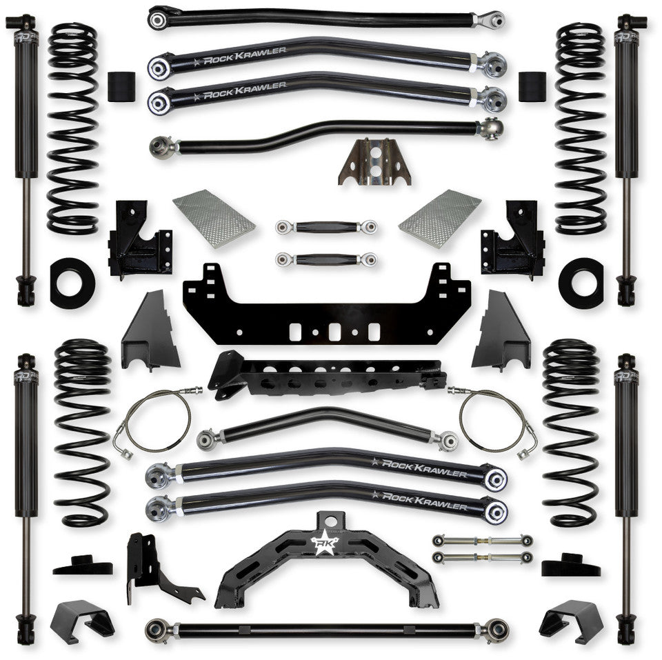 Rock Krawler 4.5" X-Factor X2 "No Limits" Long-Arm Suspension System for Jeep Gladiator JT (Gas Models)