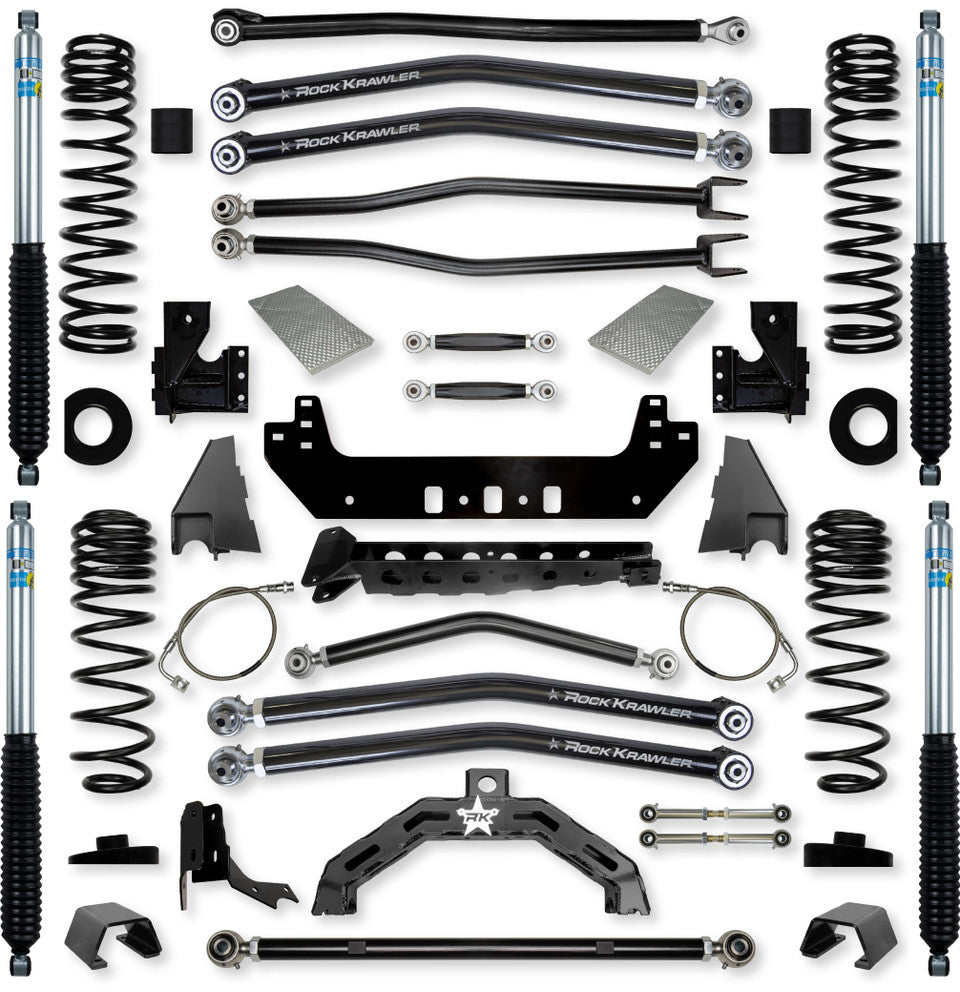 Rock Krawler 4.5" X-Factor X2 "No Limits" Long-Arm Suspension System for Jeep Gladiator JT (Gas Models)