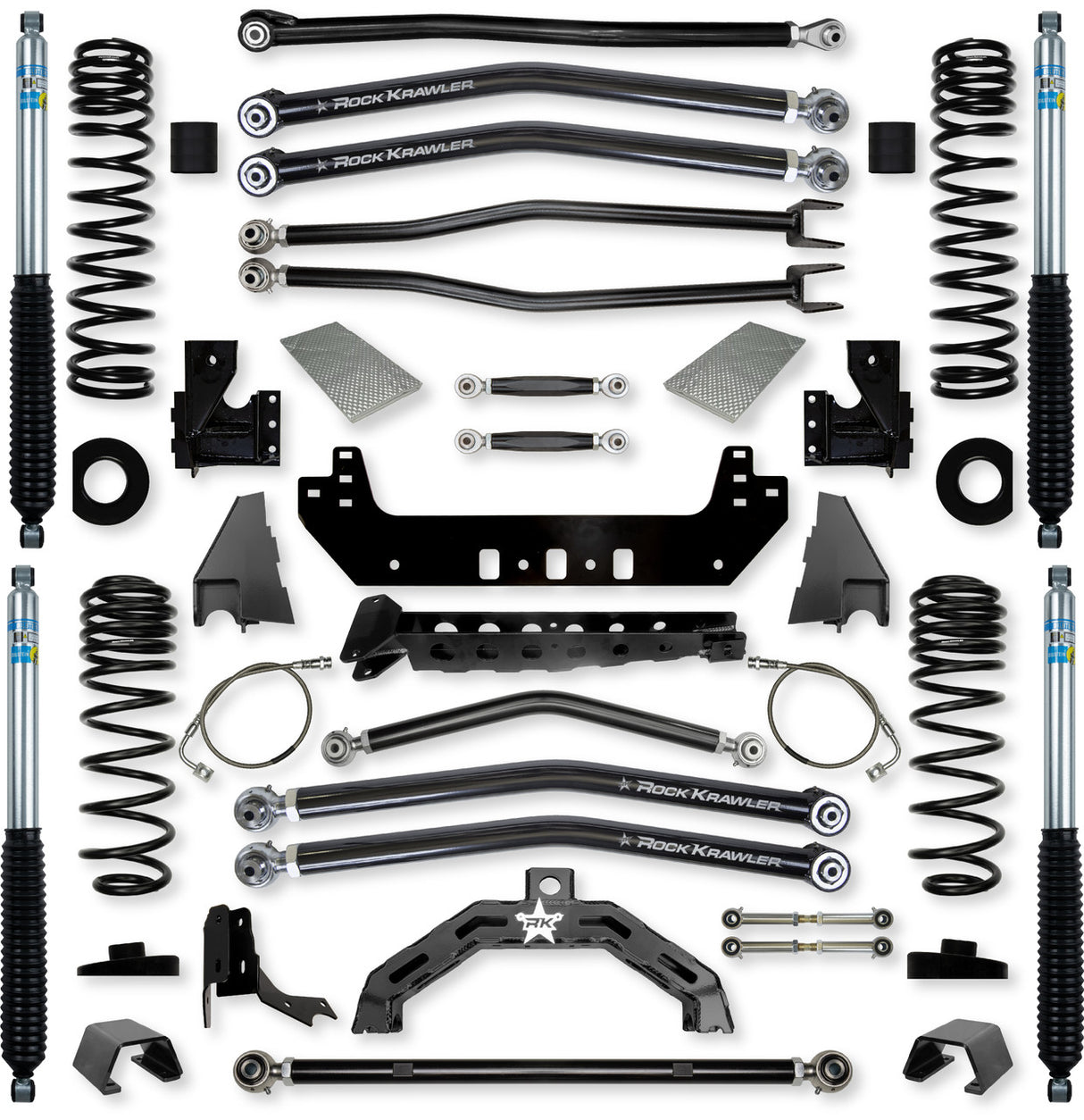 Rock Krawler 4.5" X-Factor X2 "No Limits" Long-Arm Suspension System for Jeep Gladiator JT (Diesel Models)