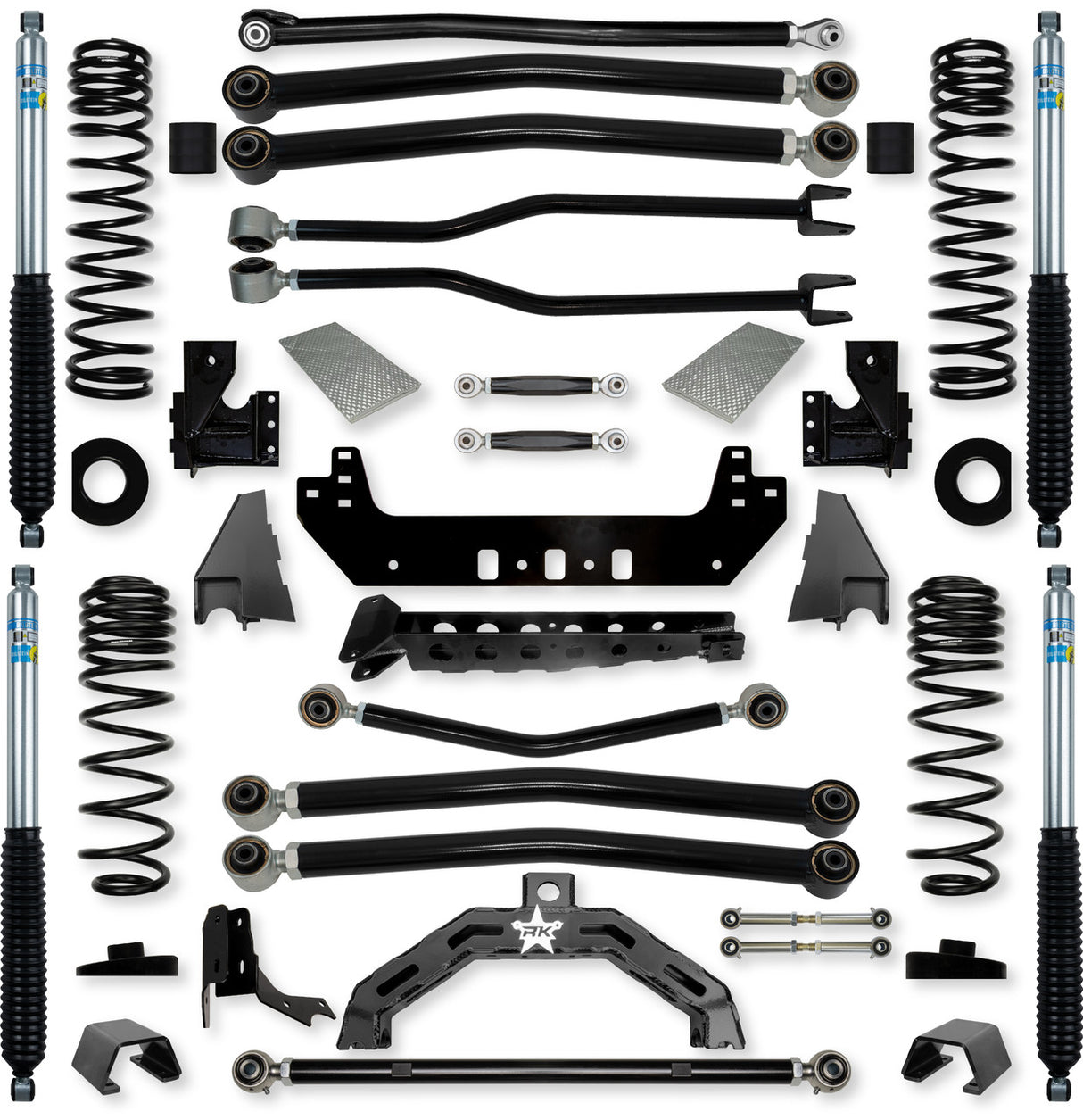 Rock Krawler 3.0" Adventure X2 "No-Limits" Long-Arm Suspension System for Jeep Gladiator JT (Gas Models)