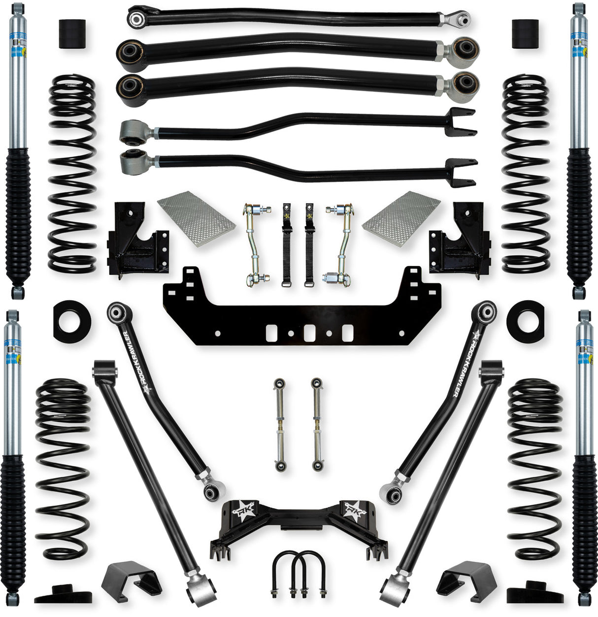 Rock Krawler 3.0" Silverback Long-Arm Suspension System for Jeep Gladiator JT (Gas Models)