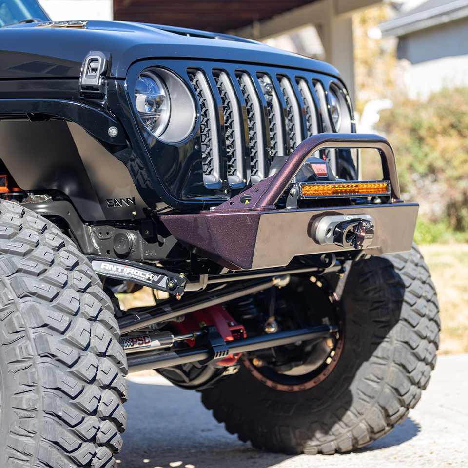 JEEP JL/JLU/JT SAVVY KRAWLER LITE ALUMINUM FRONT BUMPER WITH HOOP