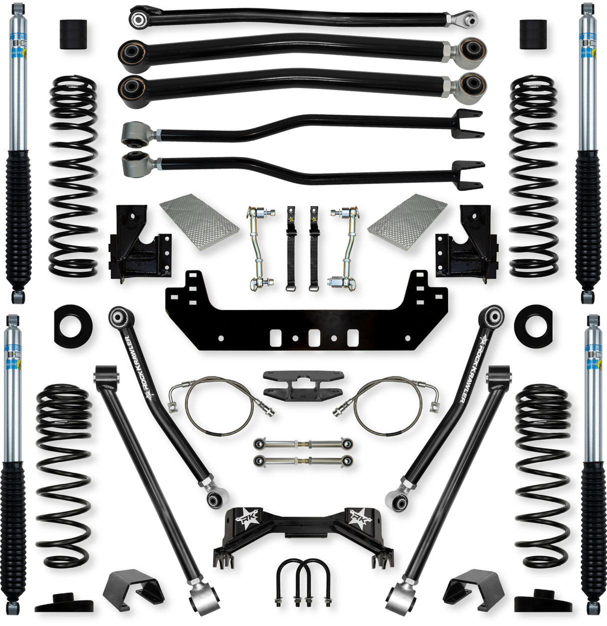 Rock Krawler 4.5" Silverback Long-Arm Suspension System for Jeep Gladiator JT (Gas Models)