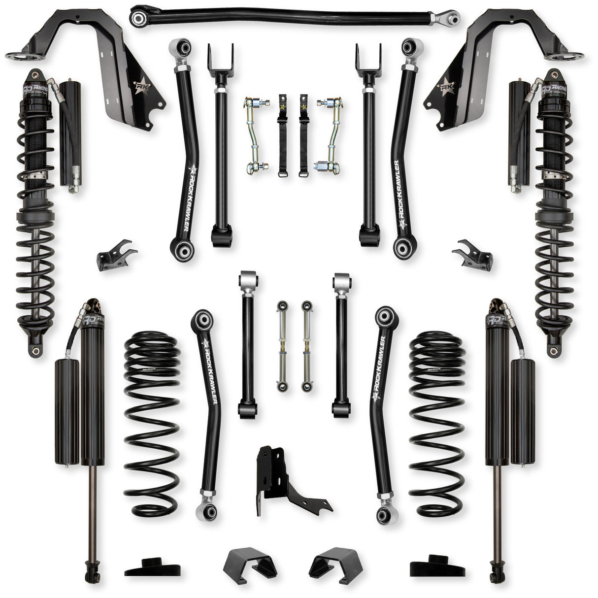Rock Krawler 3.0" Adventure - X COILOVER "No Limits" Mid-Arm Suspension System for Jeep Gladiator JT (Diesel Models)