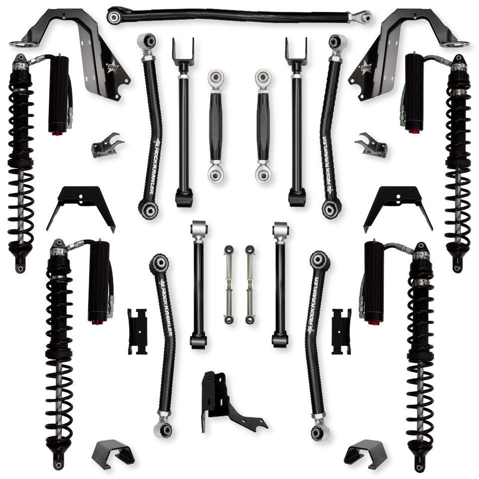 Rock Krawler 3.0" Adventure - X COILOVER "No Limits" Mid-Arm Suspension System for Jeep Gladiator JT (Diesel Models)