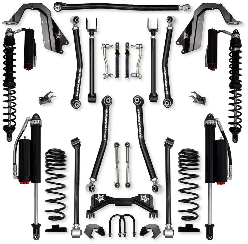 Rock Krawler 3.0" Adventure - X PRO COILOVER Mid-Arm System for Jeep Gladiator JT (Gas Models)