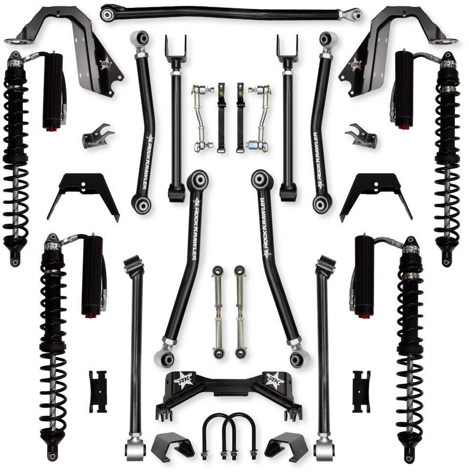 Rock Krawler 3.0" Adventure - X PRO COILOVER Mid-Arm System for Jeep Gladiator JT (Gas Models)