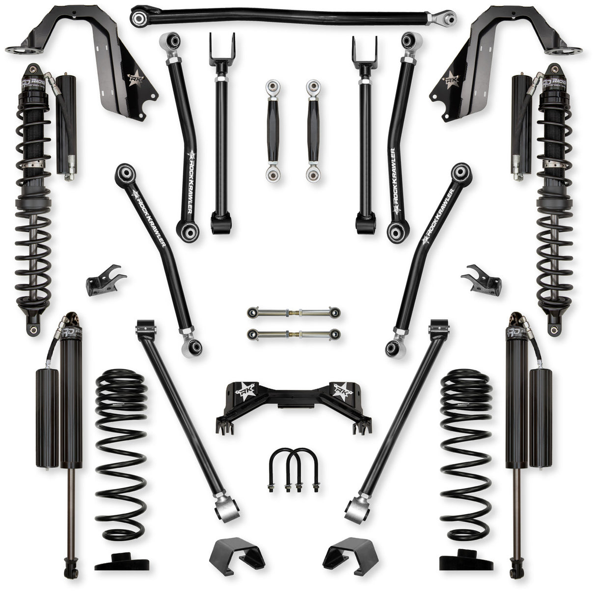 Rock Krawler 3.0" Adventure - X PRO COILOVER "No-Limits" Mid-Arm Suspension System for Jeep Gladiator JT (Gas Models)
