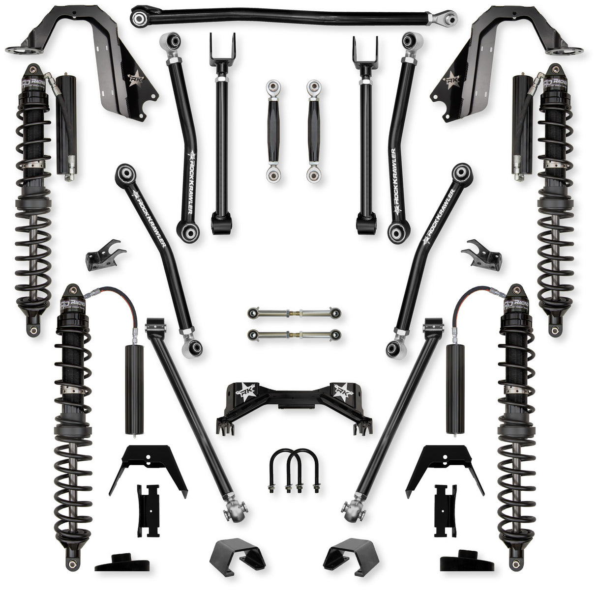 Rock Krawler 3.0" Adventure - X PRO COILOVER "No-Limits" Mid-Arm Suspension System for Jeep Gladiator JT (Gas Models)