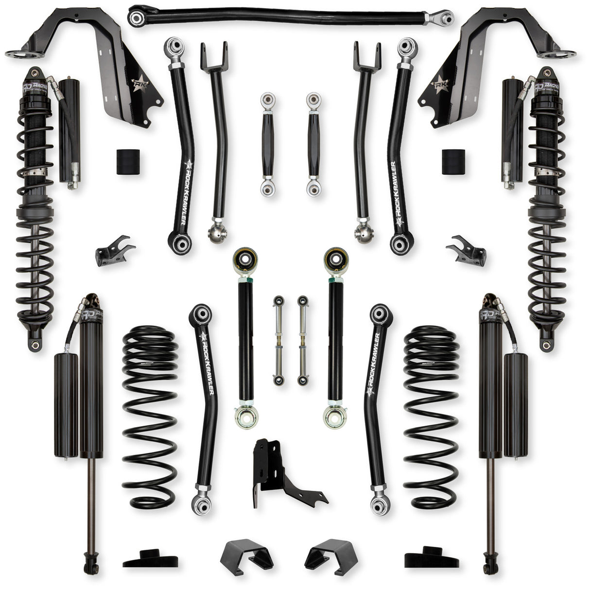Rock Krawler 3.0" X-Factor COILOVER "No Limits" Mid-Arm Suspension System for Jeep Gladiator JT (Gas Models)