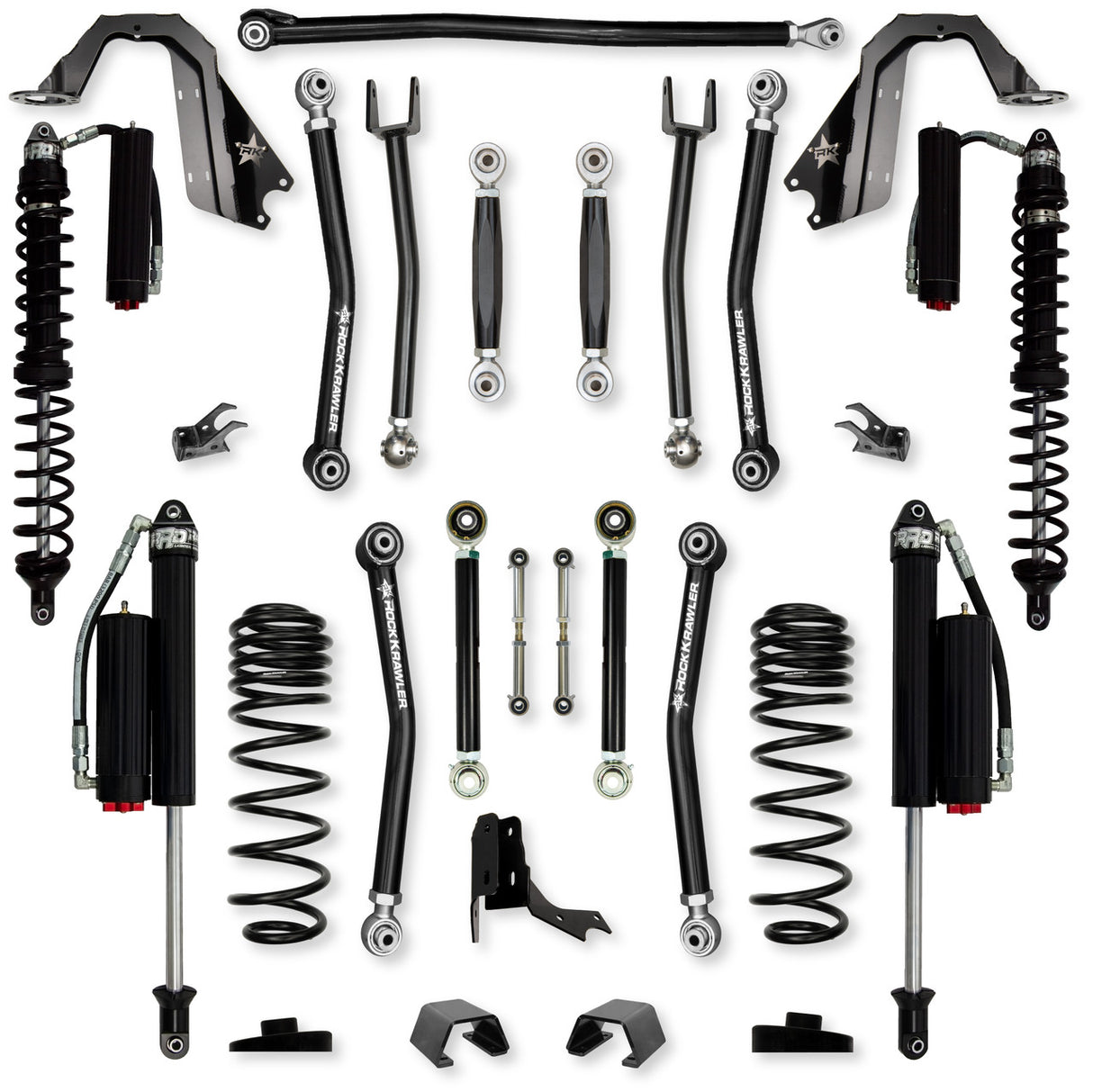 Rock Krawler 3.0" X-Factor COILOVER "No Limits" Mid-Arm Suspension System for Jeep Gladiator JT (Gas Models)