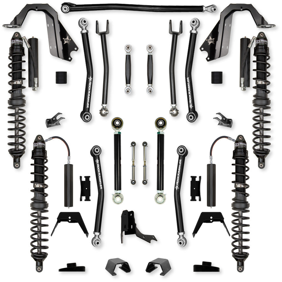 Rock Krawler 3.0" X-Factor COILOVER "No Limits" Mid-Arm Suspension System for Jeep Gladiator JT (Gas Models)