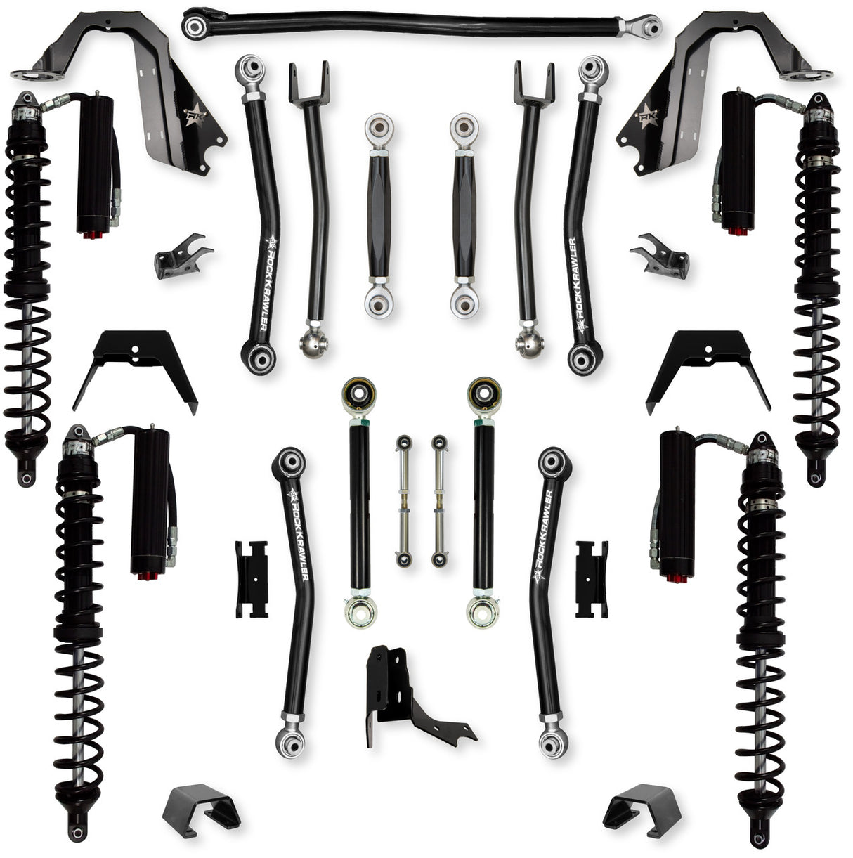 Rock Krawler 3.0" X-Factor COILOVER "No Limits" Mid-Arm Suspension System for Jeep Gladiator JT (Gas Models)