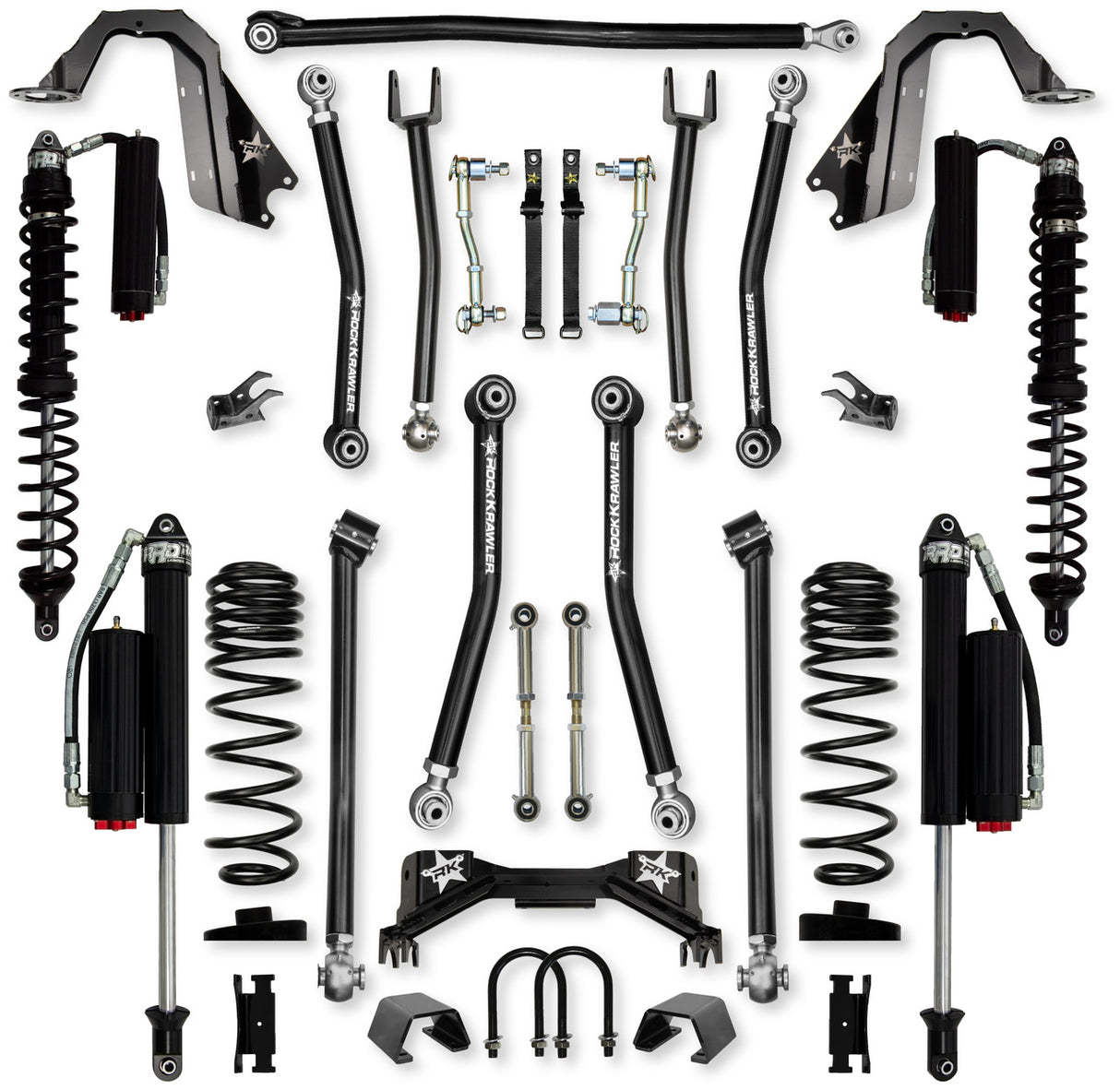 Rock Krawler 3.0" PRO - X COILOVER Mid-Arm Suspension System for Jeep Gladiator JT (Gas Models)