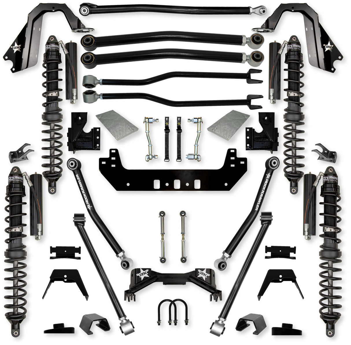 Rock Krawler 3.0" Silverback COILOVER Long-Arm Suspension System for Jeep Gladiator JT (Gas Models)