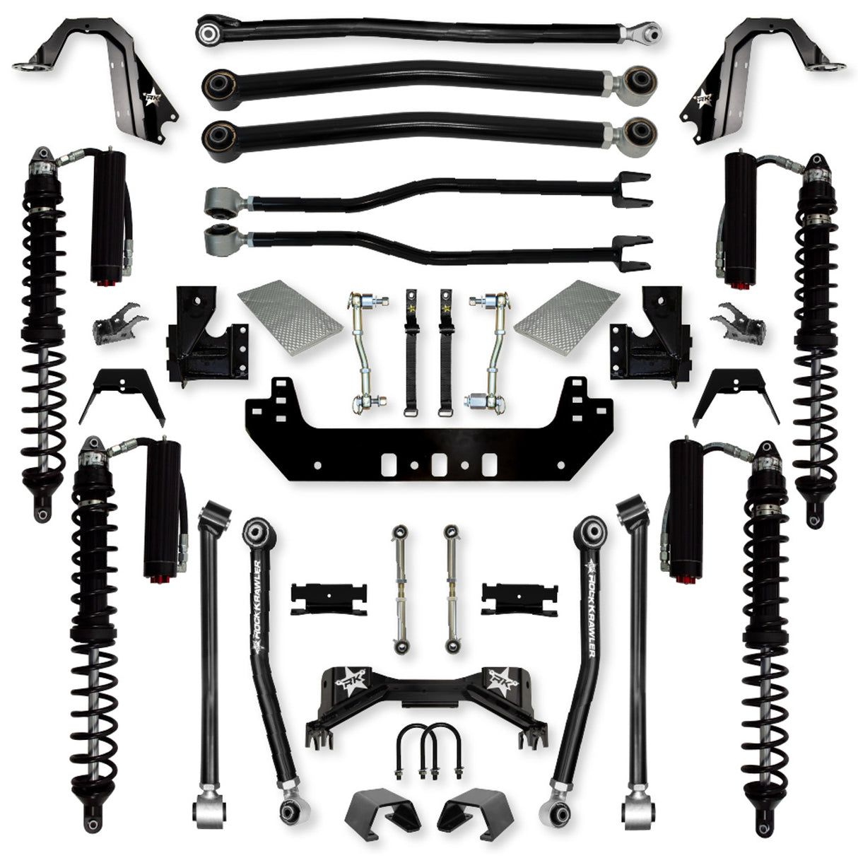 Rock Krawler 3.0" Silverback COILOVER Long-Arm Suspension System for Jeep Gladiator JT (Gas Models)