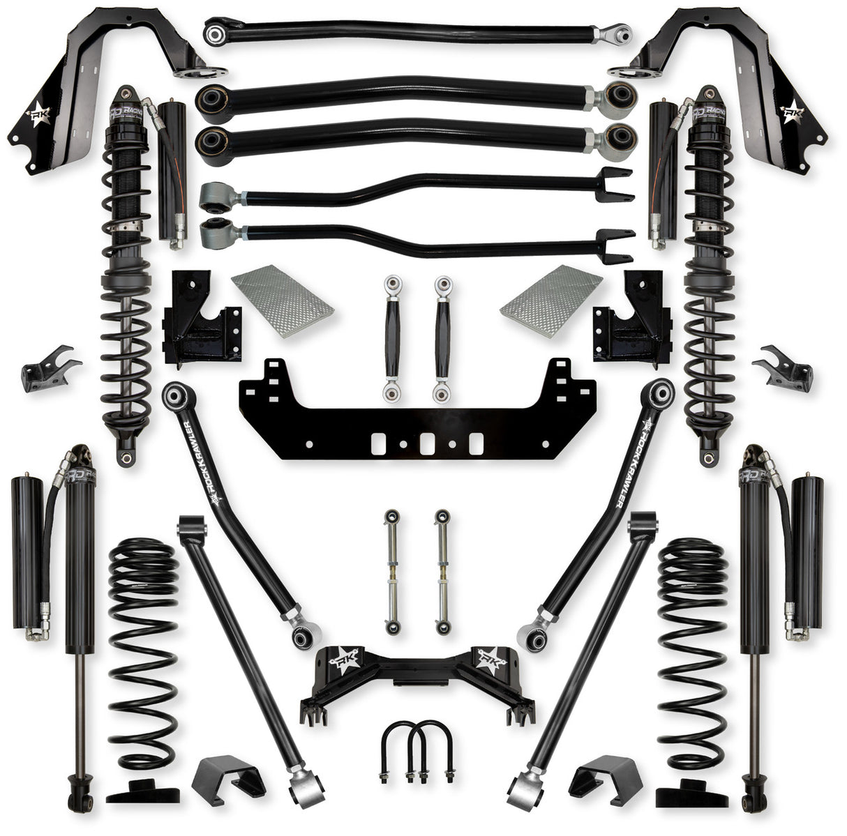 Rock Krawler 3.0" Silverback COILOVER "No Limits" Long-Arm Suspension System for Jeep Gladiator (Gas Models)