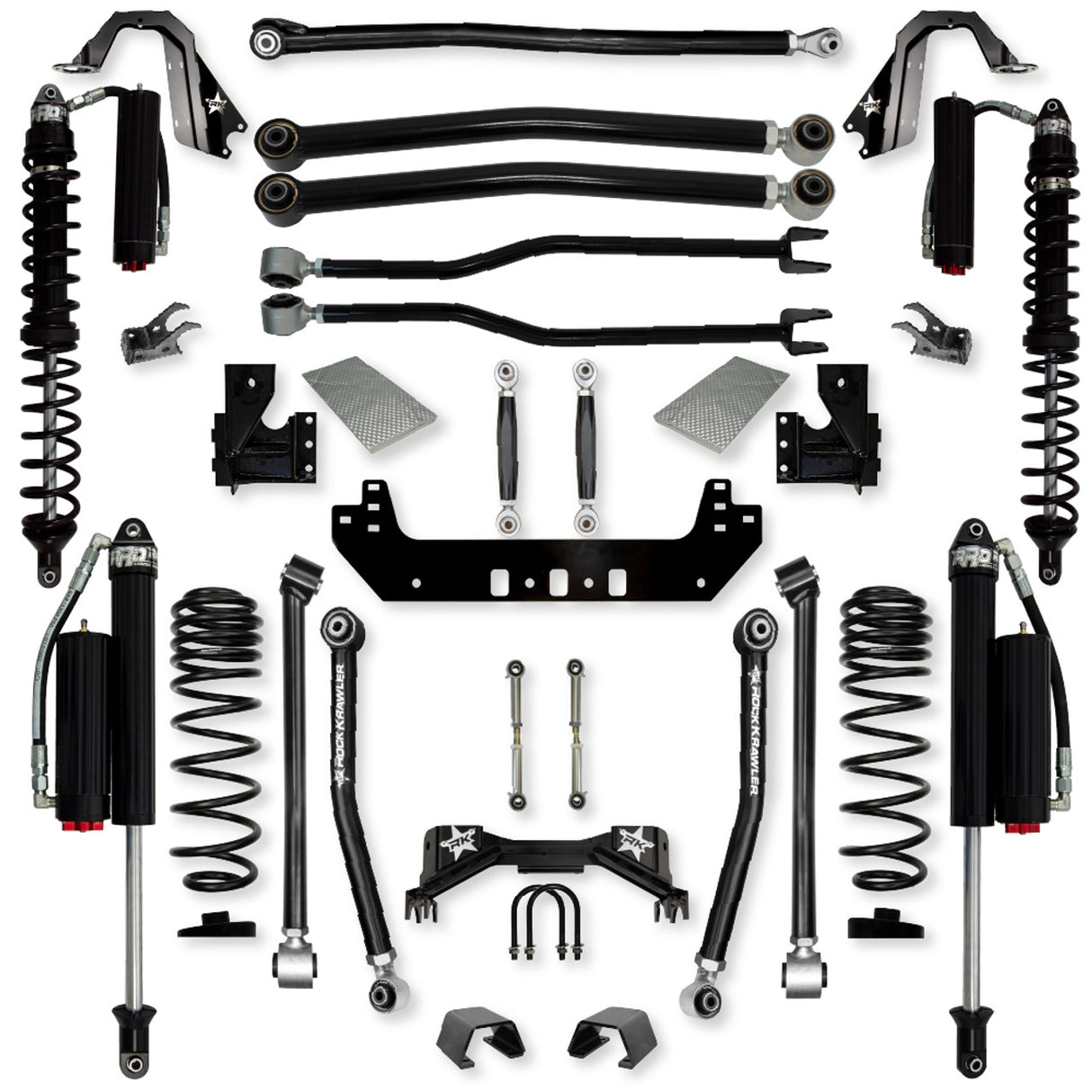 Rock Krawler 3.0" Silverback COILOVER "No Limits" Long-Arm Suspension System for Jeep Gladiator (Gas Models)