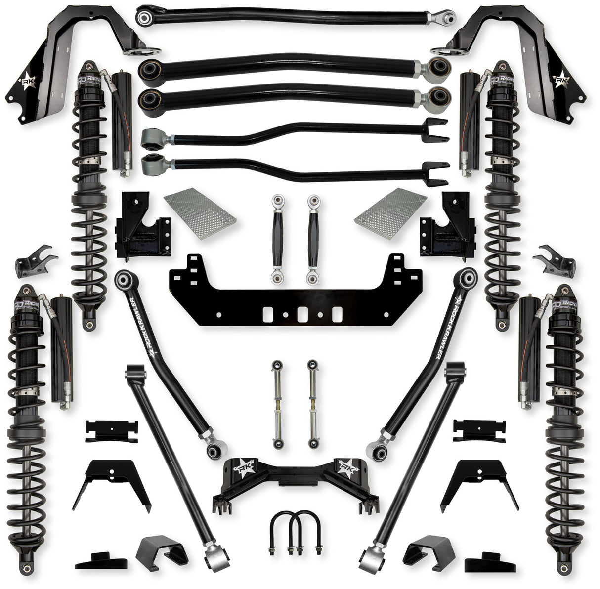 Rock Krawler 3.0" Silverback COILOVER "No Limits" Long-Arm Suspension System for Jeep Gladiator (Gas Models)