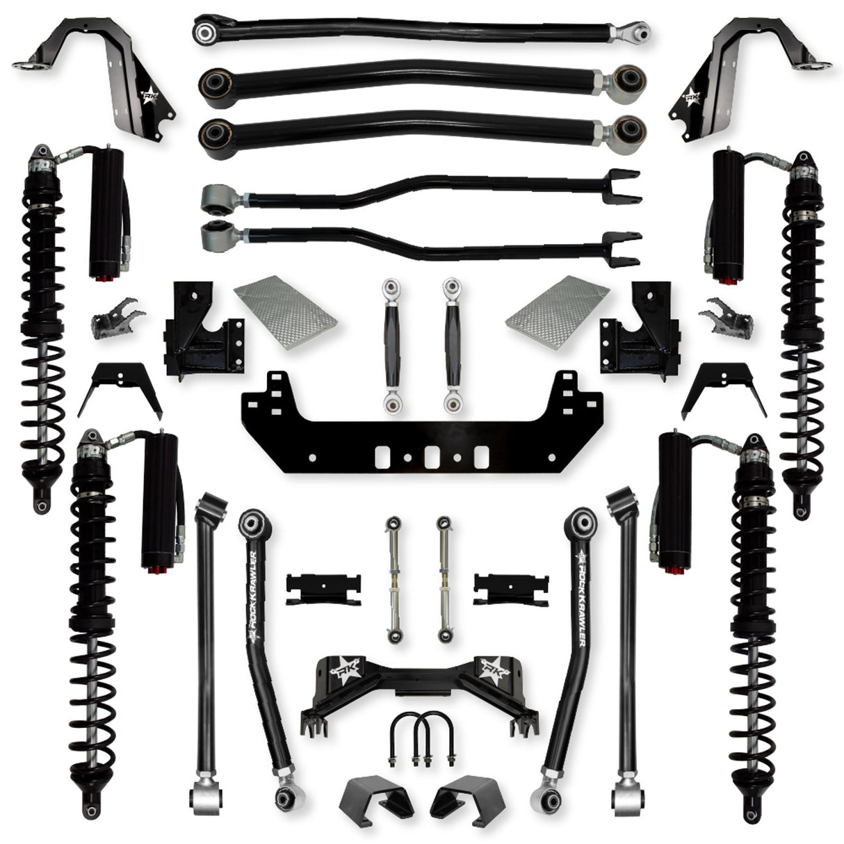 Rock Krawler 3.0" Silverback COILOVER "No Limits" Long-Arm Suspension System for Jeep Gladiator (Gas Models)