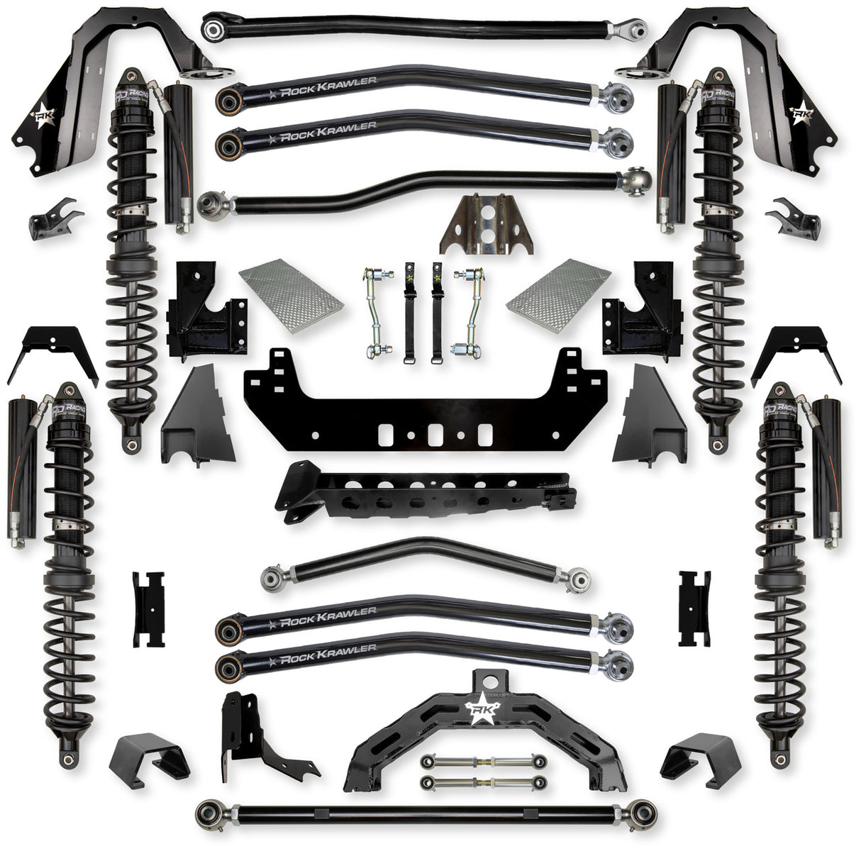 Rock Krawler 3.0" X-Factor X2 COILOVER Long-Arm Suspension System for Jeep Gladiator JT (Gas Models)