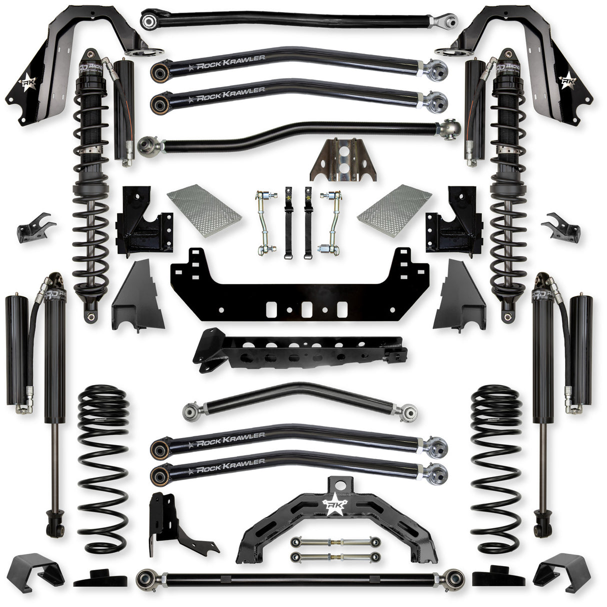Rock Krawler 3.0" X-Factor X2 COILOVER Long-Arm Suspension System for Jeep Gladiator JT (Diesel Models)