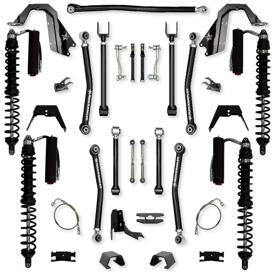 Rock Krawler 4.5" Adventure - X COILOVER Mid-Arm Suspension System for Jeep Gladiator JT (Gas Models)