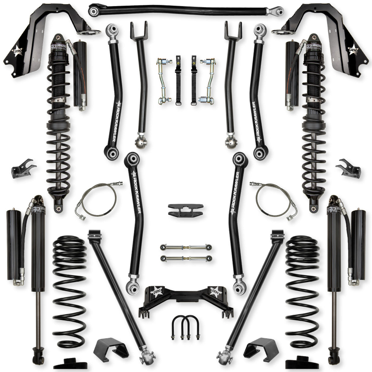 Rock Krawler 4.5" Adventure - X PRO COILOVER Mid-Arm Suspension System for Jeep Gladiator JT (Gas Models)