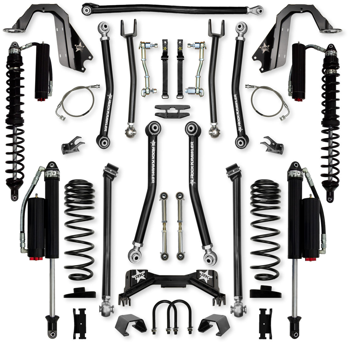 Rock Krawler 4.5" Adventure - X PRO COILOVER Mid-Arm Suspension System for Jeep Gladiator JT (Gas Models)